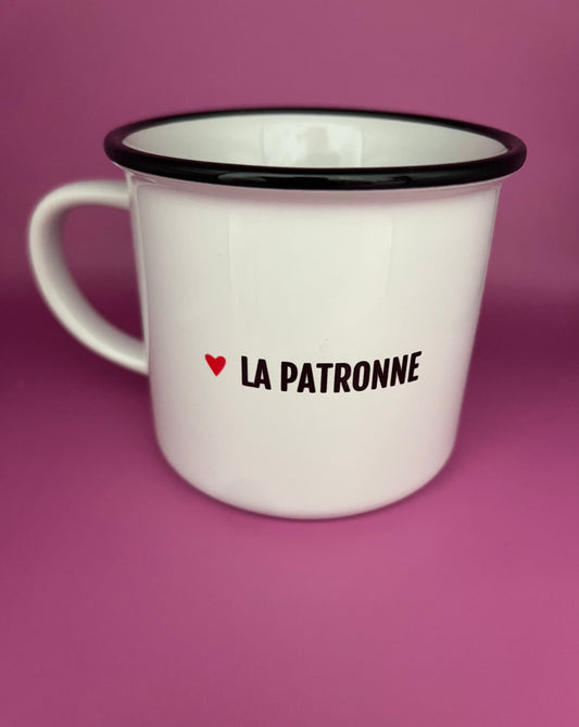 Tasse Message " La Patronne"